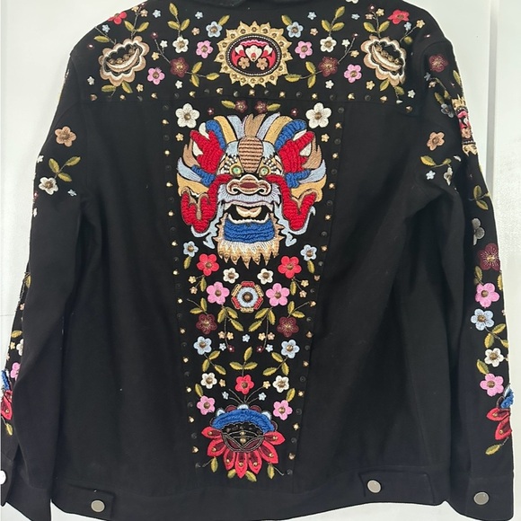 Mazie Denim Embroidered Jacket - Picture 4 of 4